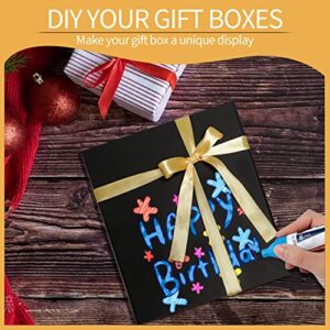 LOMGWAYS Gift Boxes for Presents - 1 Pack 8.6" x 7.3" x 3.5" Gift Box with Lid and Magnetic Closure, Come with Gold Ribbons & Gifted Card for Birthday, Bridesmaid, or Anniversary for Women and Men