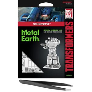 metal earth transformers soundwave 3d metal model kit bundle with tweezers fascinations