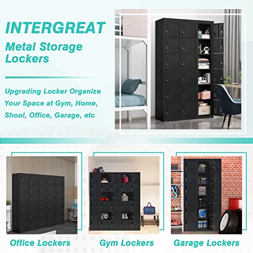 INTERGREAT Metal Locker for Office Storage Locker Employees Locker for School Gym Lockers Corridor Locker 6 Tier 6 Door