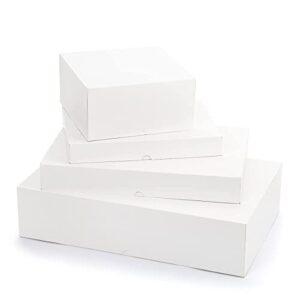 momoni 13 piece gift boxes with lids of assorted sizes with 4 inch deep robe boxes and 8x8x4 gift box- wrapping boxes set christmas gift boxes for wrapping christmas gifts, bridesmaid proposal, birthday, holiday, wedding (white)