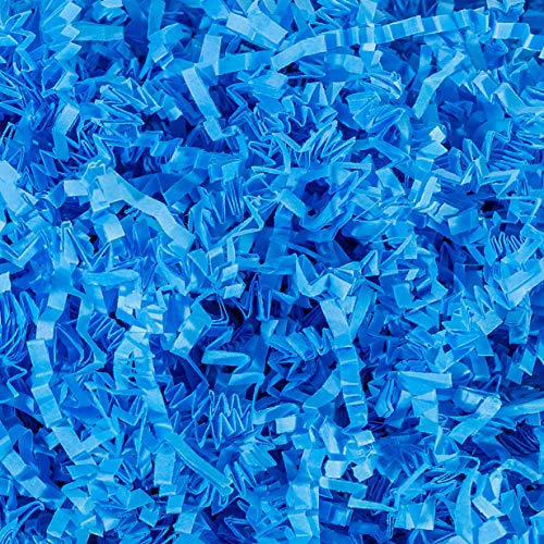 MagicWater Supply Crinkle Cut Paper Shred Filler (1/2 LB) for Gift Wrapping & Basket Filling - Light Blue