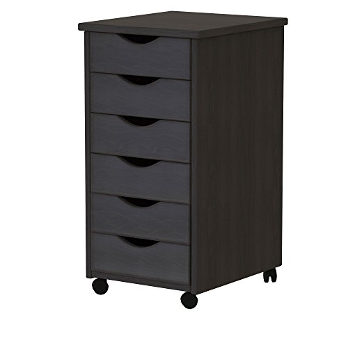 ADEPTUS 10016 6 Drawer Roll Cart, Black