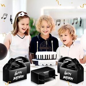 Nezyo 96 Pcs Party Gift Boxes Gable Candy Treat Boxes Party Favor Goodie Boxes Small DIY Paper Dessert Boxes for Kids Christmas Party Birthday Baby Shower Wedding 4.7 x 2.4 x 2.8 inches (Black)