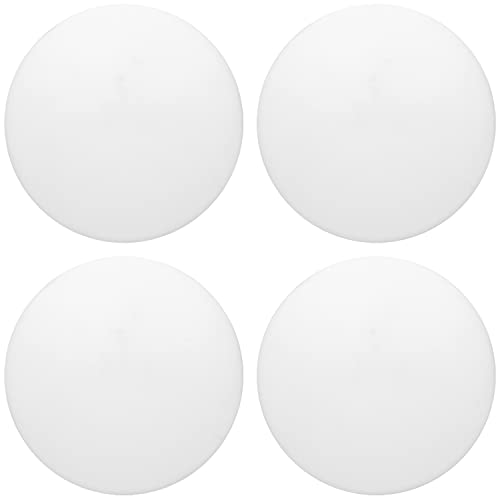 3.15" Door Stop Wall Protector, 4 pcs White Soft Silicone Door Handle buffers, Mute and Shock Proof, Wall Protector with self-Adhesive to Protect The Wall Surface