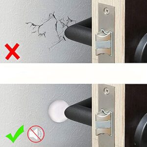 3.15" Door Stop Wall Protector, 4 pcs White Soft Silicone Door Handle buffers, Mute and Shock Proof, Wall Protector with self-Adhesive to Protect The Wall Surface