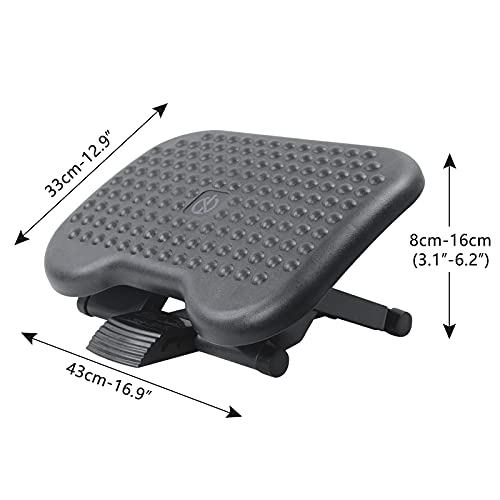 AKOZLIN Adjustable Under Desk Footrest Comfy Rest, Ergonomic Foot, Pressure Relief for Comfort Home, Office