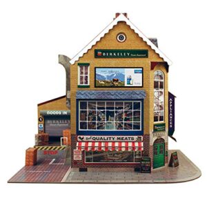 the citybuilder corner supermart cardboard model making kit – o scale model railroad building