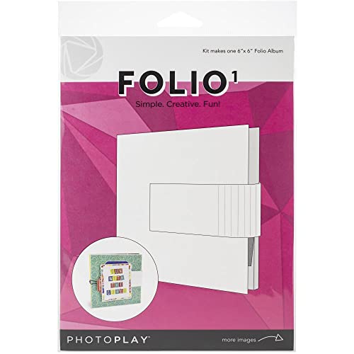 Photoplay Paper PhotoPlay Maker Series Folio 6"X6"-White