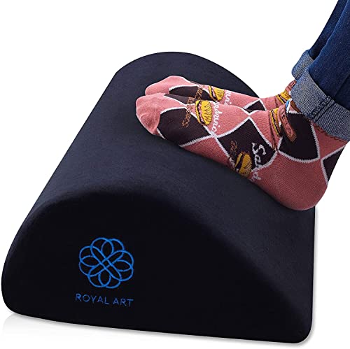 Foot Rest for Under Desk at Work, Footrest Under Desk Ergonomic Foot Stool Leg Support Pillow Cushion for Office Home, Teardrop Black