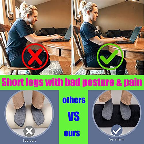 Foot Rest for Under Desk at Work, Footrest Under Desk Ergonomic Foot Stool Leg Support Pillow Cushion for Office Home, Teardrop Black