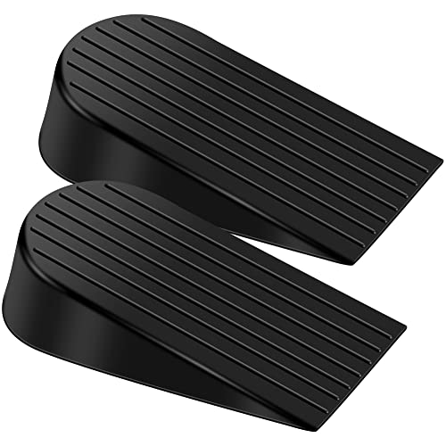 EIOUMAX Big Door Stopper, Heavy Duty Rubber Door Stop Wedge,Multi Surface Design,Non-Scratching Door Stop 2 Pack