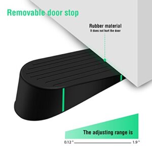 EIOUMAX Big Door Stopper, Heavy Duty Rubber Door Stop Wedge,Multi Surface Design,Non-Scratching Door Stop 2 Pack