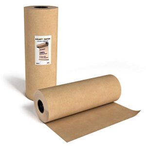 brown kraft paper roll – 24 inch x 1200 feet – for gift wrapping, crafts, packing, void filling – made in the usa