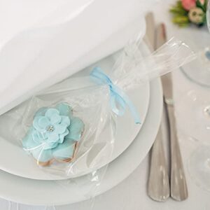 Yotelab Cellophane Bags, 6" x12" Clear Cellophane Treat Bags With Twist Ties, Cello Bags 100 PCS