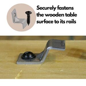 40 Pack Z Table Top Fasteners with Screws, Heavy Duty Z Table Top Fasteners Solid Steel with Black Screws