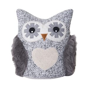 elements decorative polyester door stopper, grey owl