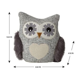 Elements Decorative Polyester Door Stopper, Grey Owl