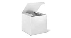 magicwater supply white cardboard tucktop gift boxes with lids, 5x5x5 (10 pack) for gifts, crafting & cupcakes