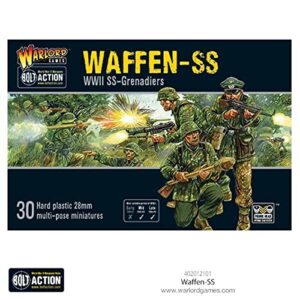 warlord bolt action waffen-ss wwii ss-grenadier figures 1:56 military table top wargaming plastic model kit 402012101