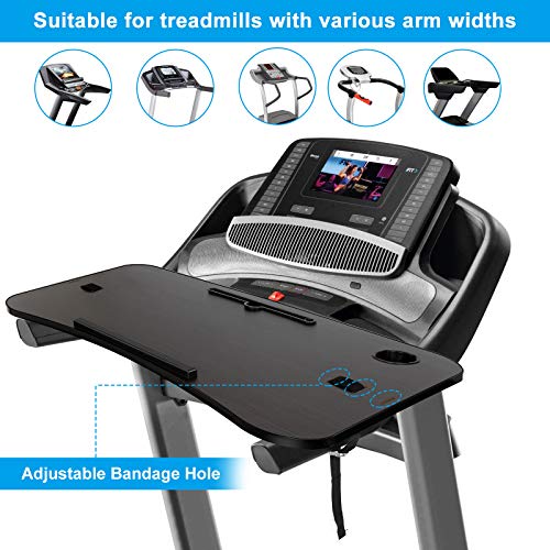 Treadmill Laptop Desk,NEXAN Universal Ergonomic Platform for Notebooks, Tablets, Laptops, Workstation for Treadmill Handlebars up to 35 inches with Cup Tablet Phone Holder…