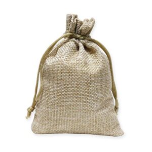 20 pieces burlap bags with drawstring, 5.4×3.7 inch burlap drawstring gift bag jewelry pouches for wedding and party favors, diy craft, presents, christmas