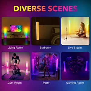 EpochAir 2-Pack Corner Floor Lamp,Lamps for Living Room with Smart App and Remote Control,Color Changing Mood Lighting with Music Sync,Colorful Atmosphere Decoration Lamp Dimmable Night Light