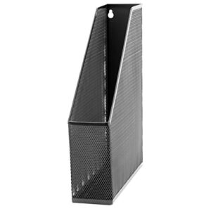 u brands mesh steel magazine file holder, 12.5″ x 9.8″ x 3″, black