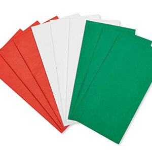 American Greetings Bulk Tissue Paper Pack (Red, Green, and White) for Birthdays, Weddings, Bridal Showers, Baby Showers and All Occasions (125-Sheets)