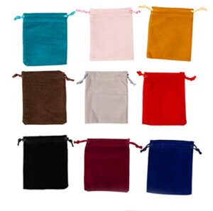 kaoyoo 45pcs 2.8″x3.5″/7cmx9cm drawstring velvet gift bags for wedding,birthdays,christmas, jewelry packing