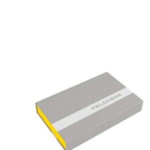 Feldherr Magnetic Box Yellow for Model Railway locomotives, Wagons and Vehicles - 6 Slots for Z Gauge - Vertical