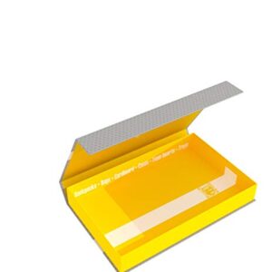 Feldherr Magnetic Box Yellow for Model Railway locomotives, Wagons and Vehicles - 6 Slots for Z Gauge - Vertical