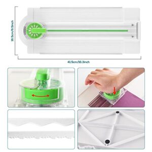 12-Shapes in 1 Craft Paper Edge Cutter,Paper Dial Trimmer Dial Trimmer With Measurements Paper Cutter Machine for Scrapbooking Decorative Wave Edges Cutting Tool Zig Zag Cutting Tool for Photo Card