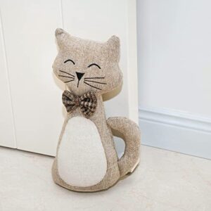 marwood cute door stopper decorative door stops for home and office, cat weighted interior doorstop fabric stuffed animal door stopper floor decorative