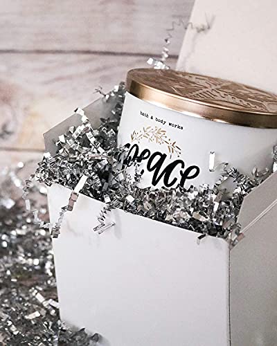 MagicWater Supply Crinkle Cut Paper Shred Filler (4 oz) for Gift Wrapping & Basket Filling - Silver Metallic