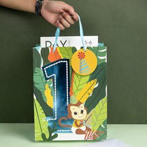 MAYPLUSS 13" Large Gift Bag for One Birthday with Birthday Card and Tissue Paper