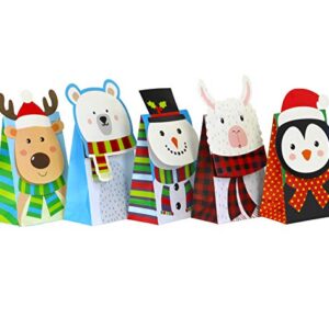 Iconikal Christmas Die-Cut Flip Over Treat & Gift Bags, 20-Count
