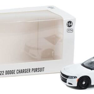 Greenlight 43002-N Hot Pursuit - 2022 Dodge Charger Pursuit Police Cruiser- White 1:64 Scale Diecast