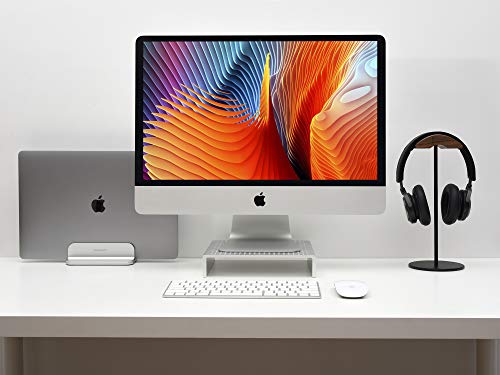 JOKItech Aluminum Laptop Vertical Stand Organizer, Sturdy Laptop Computer Holder Desktop Stand Compatible with New Retina Apple MacBook Pro/Air, Mac Mini, Apple TV and iPad Pro -Silver