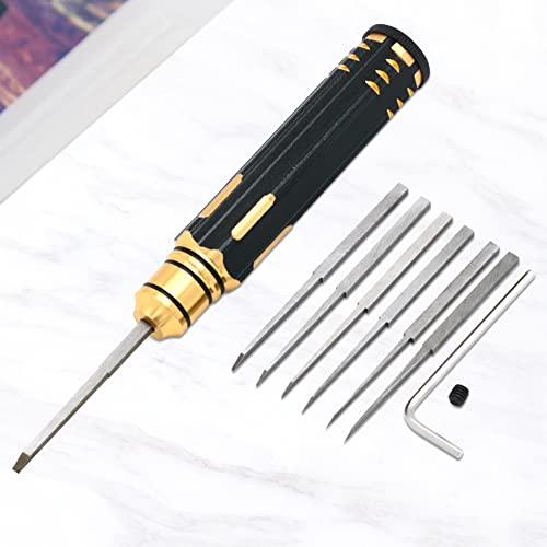 Prime Model Scriber Model kit Resin Carved Scribe Tool line Hobby Cutting Tool Chisel 7 Blades for RC Car/Drone Repair (Classic Edition)