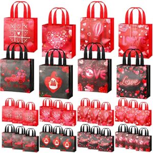 32 pcs wedding party gift bags bridal party gift bags reusable wrapping bag with handles bridesmaid bag bulk for wedding, groomsmen, bridesmaid, reads team bride, valentines party supplies