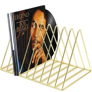pashion vinyl record stand holder, desktop album storage rack, triangle vinyl record shelf display vinyl coated metal wire rack functional & stylish display rack for office home