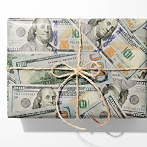 $100 Dollar Bill Gift Wrap - Birthday - 24" x 10'