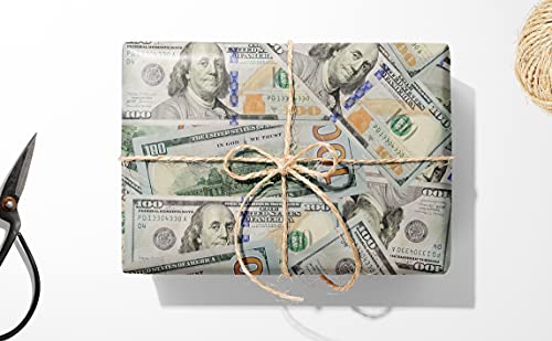 $100 Dollar Bill Gift Wrap - Birthday - 24" x 10'