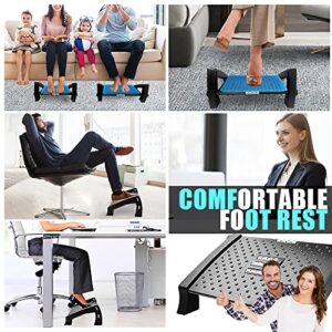 Ergonomic Foot Rest Under Desk, Adjustable 6 Height Office Foot Rest for Under Desk with Soft Comfort Gel Pad, Foot Rest Under Desk with Massage Surface, Soft Comfort Gel Pad for Leg Pain Relief