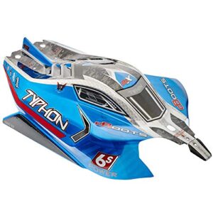 arrma 1/8 painted body with decals, blue: typhon 6s blx, arac3323