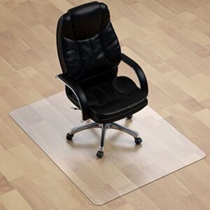 thickest chair mat for hardwood floor – 1/8″ thick 47″ x 35″ crystal clear chair mat for hard floor, can’t be used on carpet floor