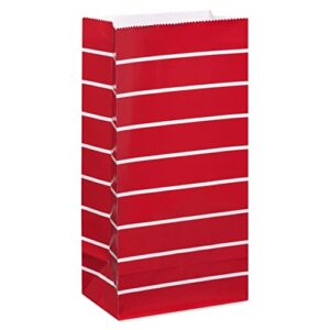 American Greetings 10.375'' Red Goodie Bags, Stripes and Polka Dots (16 Bags)