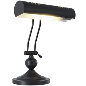 home intuition classic antique retro adjustable leaning piano lamp banker desk light (matte black)