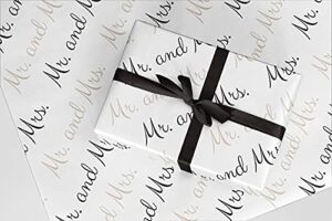 mr. and mrs. wedding gift wrap – 24″x10′