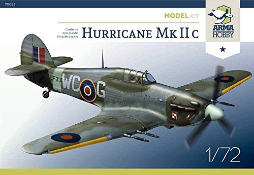 Arma Hobby 1/72 Scale Hurricane Mk IIc Model Kit - Plastic Model Building Kit # 70036